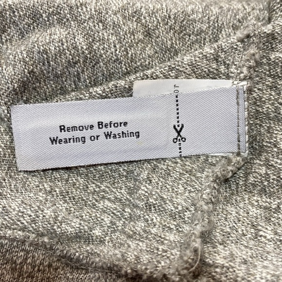 J. Crew Gray with Cream Silk Trim Peter Pan Collar Long Sleeve Shirt Top, Size S - Picture 11 of 13